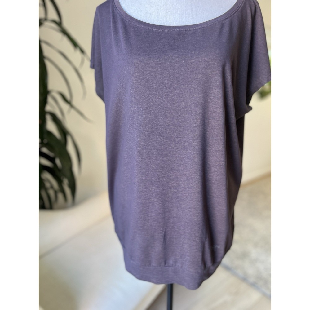 Arc'teryx Top Women Large Purple Boat Neck Cap Sleeve Tshirt